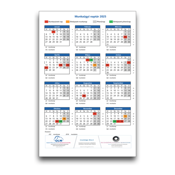 Munkaügyi Naptár 2025-díjmentes segédanyag - Munkaügyi Fórum