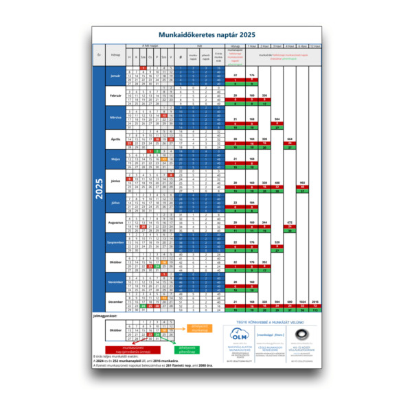 Munkaidőkeretes munkaügyi naptár 2024-díjmentes segédanyag-Munkaügyi Fórum