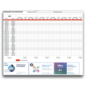 Munkaidő nyilvántartás minta havi-2025-termekkep-ingyenes segédanyag-Munkaügyi Fórum